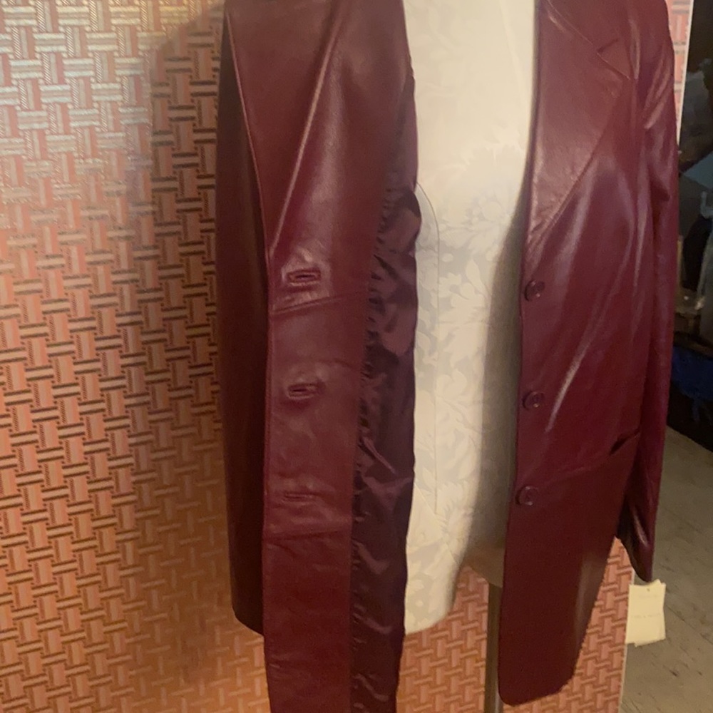 Lord and Taylor Women Leather Jacket - Picture 5 of 13